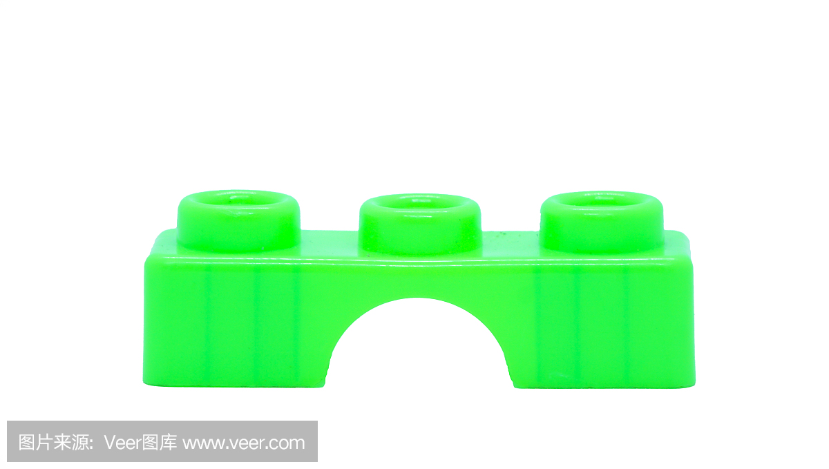 塑料磚玩具孤立白色背景