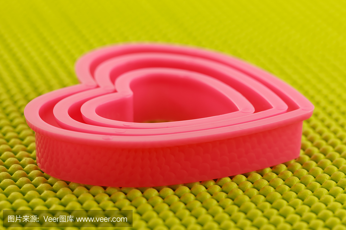 粉色塑料心防滑墊